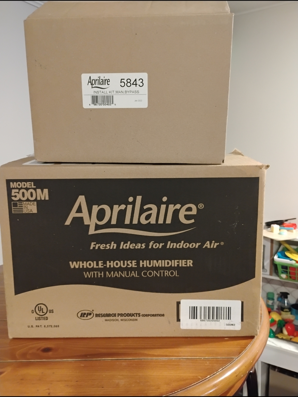 Aprilaire 5843 Humidifier Installation Kit - White/Silver